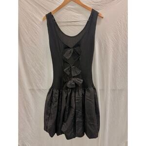 Vintage Rare Nuance Bow Tie Back Balloon Dress‎ Goth Dark Barbie Retro